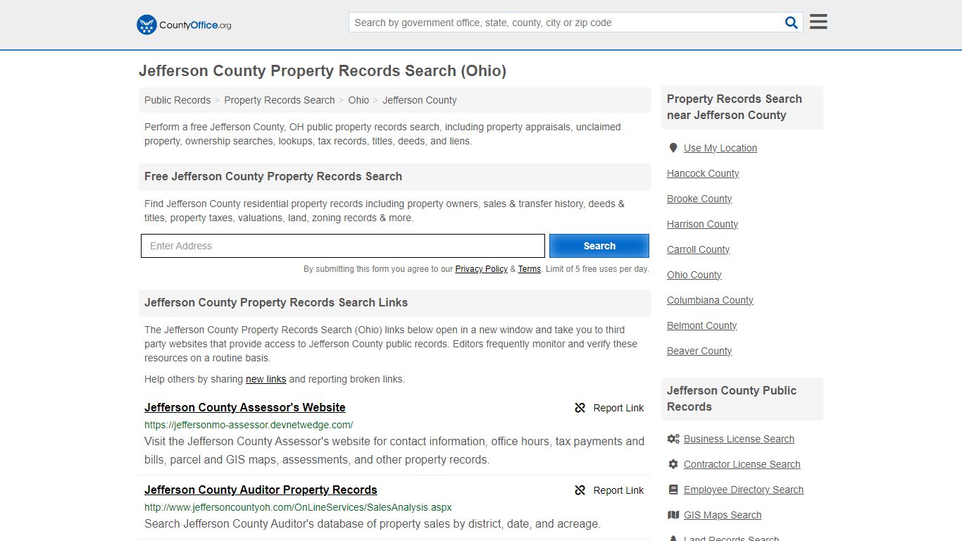 Jefferson County Property Records Search (Ohio) - County Office